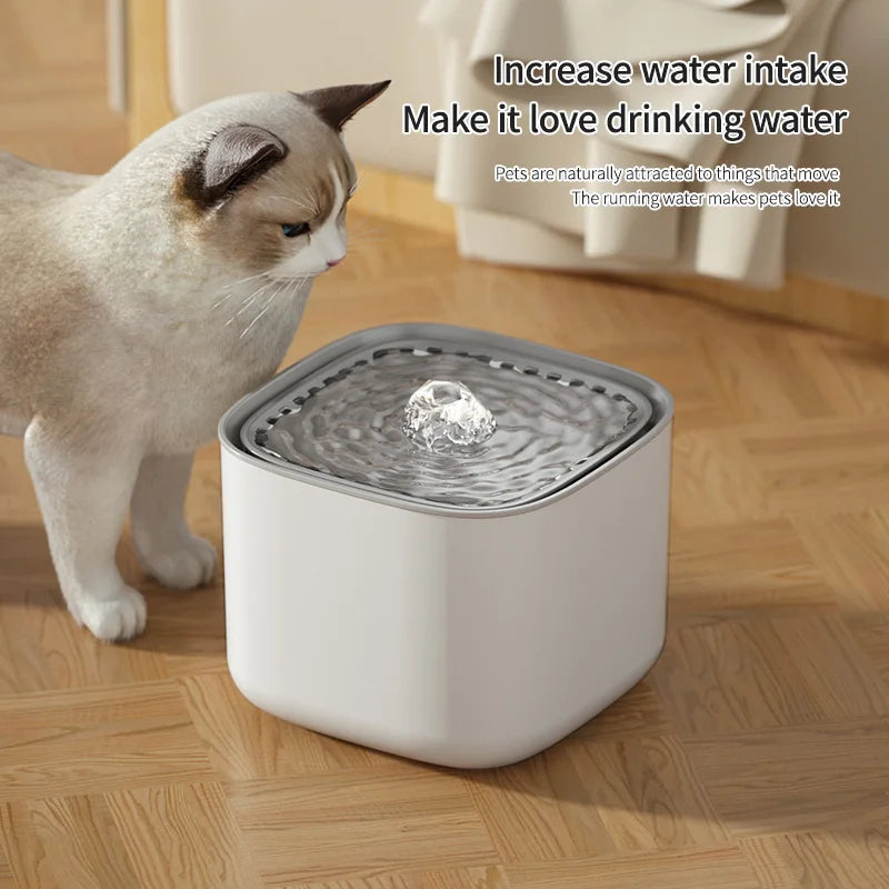 Elevate Your Cat's Hydration with the 3L Auto Recirculating Water Fountain - USB Electric, Mute Design, and Large Capacity!