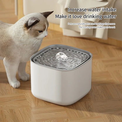 Elevate Your Cat's Hydration with the 3L Auto Recirculating Water Fountain - USB Electric, Mute Design, and Large Capacity!