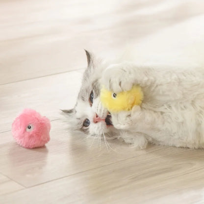 Exciting Interactive Plush Electric Catnip Ball Toy - Engaging Sounds for Your Feline Friend!