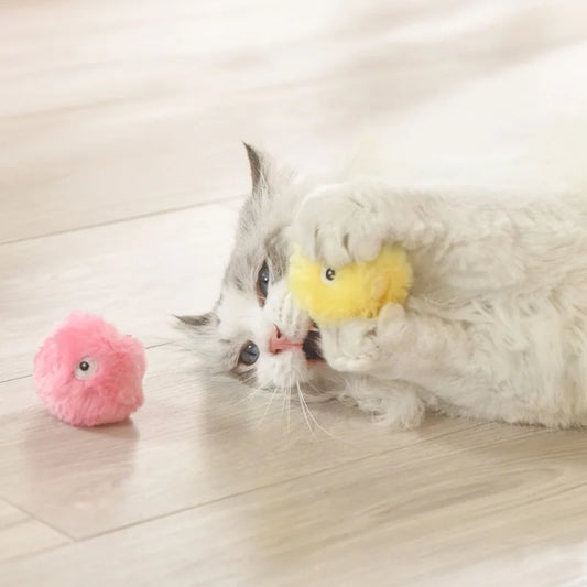 Exciting Interactive Plush Electric Catnip Ball Toy - Engaging Sounds for Your Feline Friend!