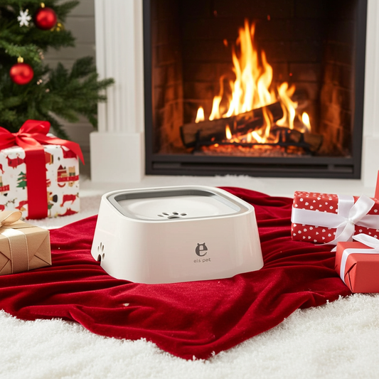 Dog Drinking Water Bowl with Floating Design - Non-Wetting, Non-Skid, Large Capacity