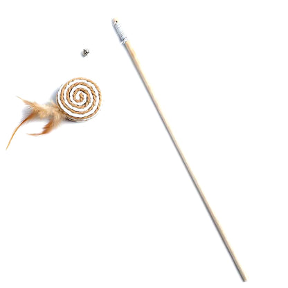 Engaging Feather Teaser Wand for Cats - Interactive Fun with Colorful Mouse Style Toys