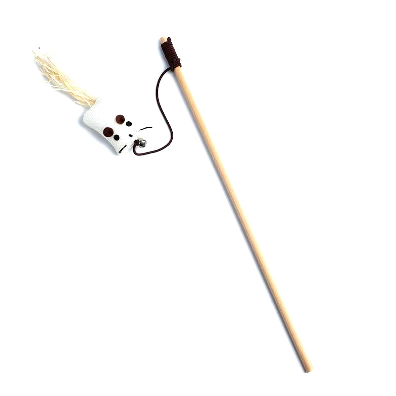 Engaging Feather Teaser Wand for Cats - Interactive Fun with Colorful Mouse Style Toys